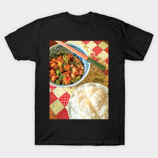 Spicy Tofu And Rice T-Shirt by DPattonPD